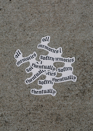 All Memories Soften die cut sticker